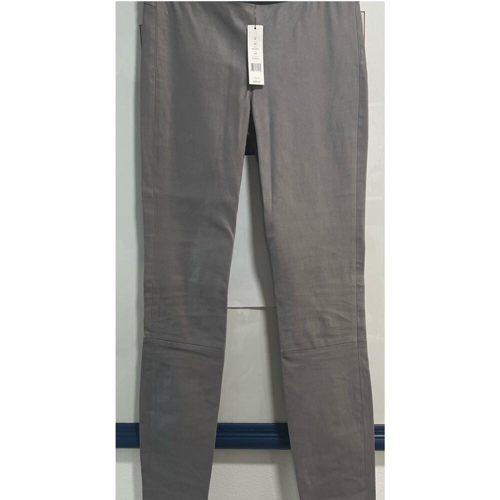 Theory Ima Maximus Lamb Leather Leggings Gray Size 6 NWT - Picture 2 of 10